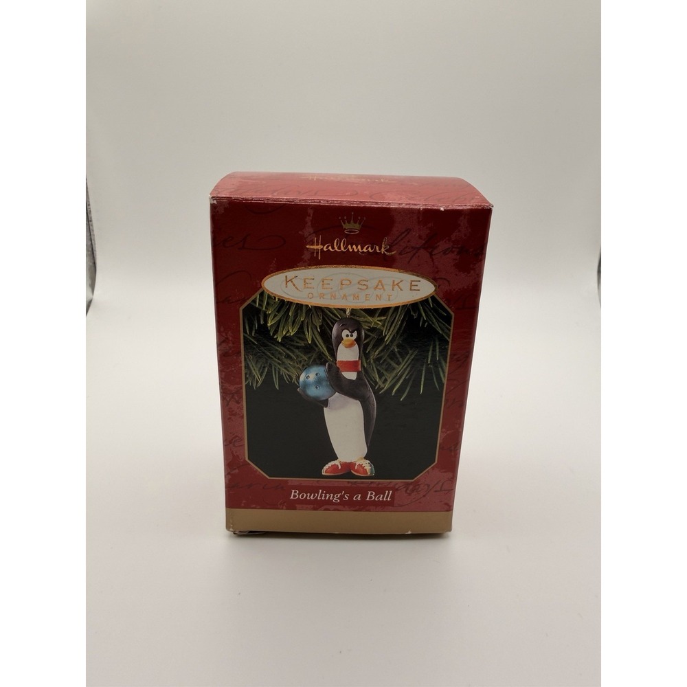 Hallmark Keepsake Ornament Bowling's A Ball 1999 Penguin Bowling